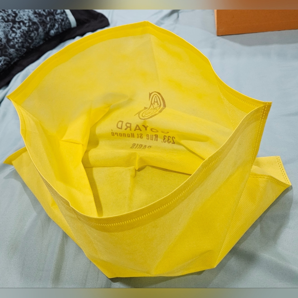 New Goyard St Louis Anjou Artois Gm Pm Tote Large Yellow Dust Bag Handbag Cover — image 5 of 8